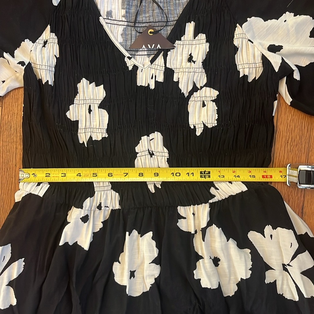 NWT black and white long sleeve dress Ava & Viv size 1x - Picture 8 of 10